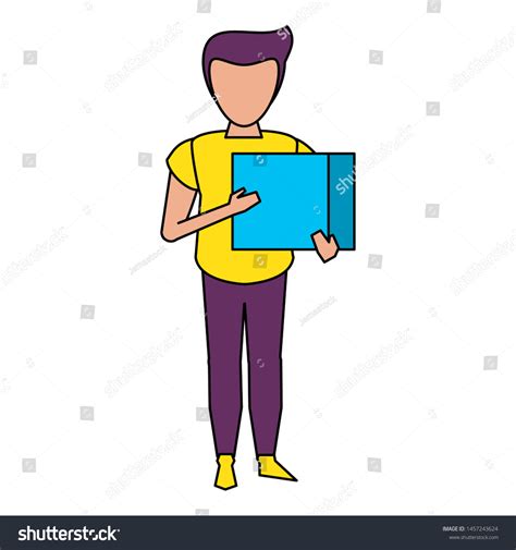 Young Casual Man Body Without Face Holding Cube Royalty Free Stock