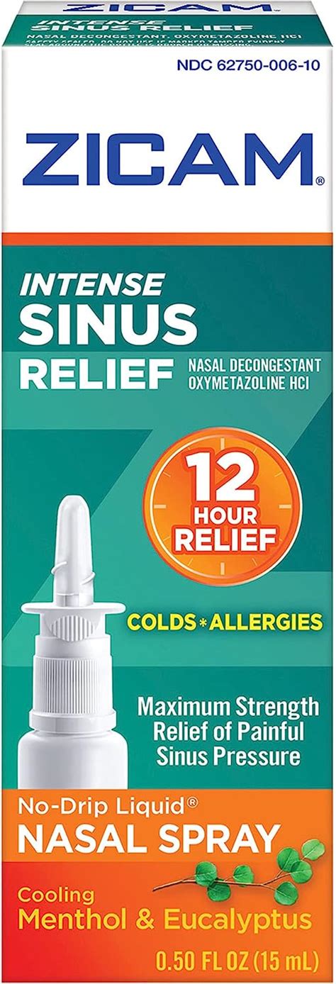 Buy Zicam Intense Sinus Relief Liquid Nasal Gel 050 Oz Pack Of 12 Online At Lowest Price In