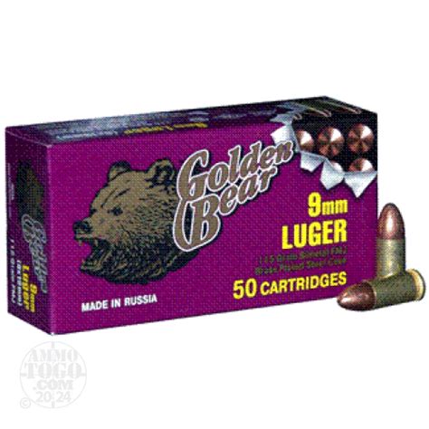 9mm Luger 9x19 Ammo Rounds Of 115 Grain Full Metal Jacket Fmj By