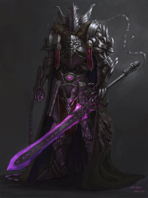Dark Knight Qiyu Lin Fantasy Character Design Dark Fantasy Dark