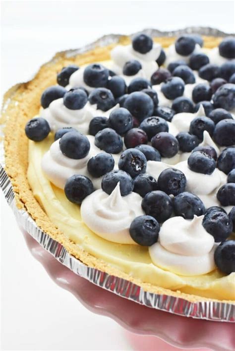 No Bake Blueberry Buttermilk Pie Sizzling Eats