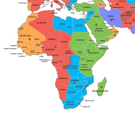 Time Zones In Africa Worldatlas