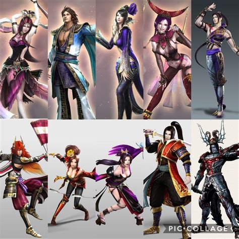 All my fav Warriors Orochi characters Zhen Ji Kojiro Sasaki Da Ji Nō Sima Zhao Kai Diao