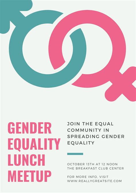 Customize 15 Gender Equality Posters Templates Online Canva