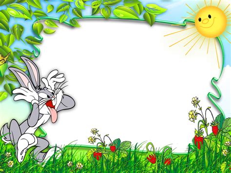 Funny Bunny Cute Kids Transparen Photo Frame Gallery