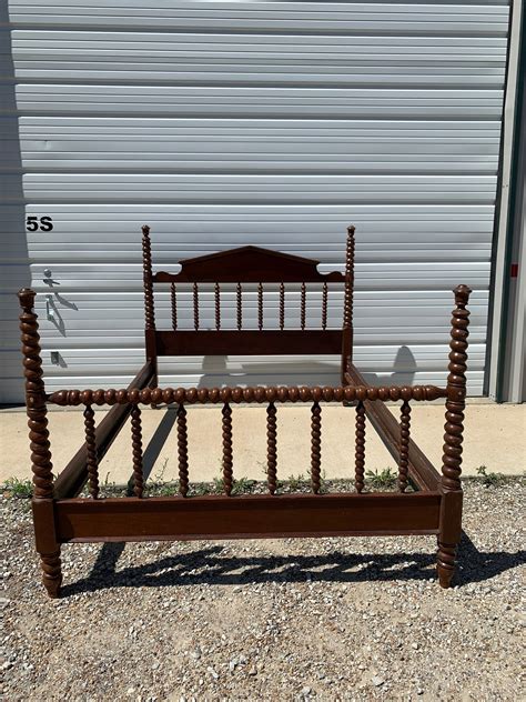 Antique Jenny Lind Bed Country Full Size Wood Spindle Headboard