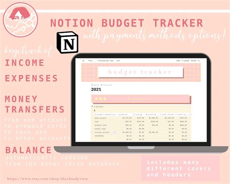 Notion Budget Tracker Template Record Your Expenses Income Money