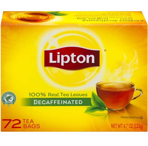 Lipton Hot Tea Black Decaffeinated 72 Count Grocery