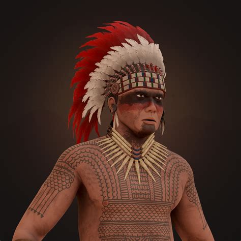 Artstation Native American Redskin Indian