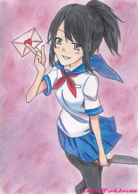 Speed Drawing Yandere Simulator Ayano Aishi By Talesofpinkanime On