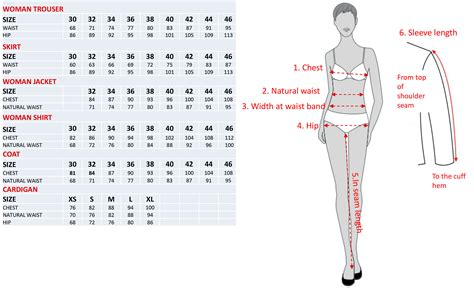 Printable Body Measurement Chart Female Customize And Print