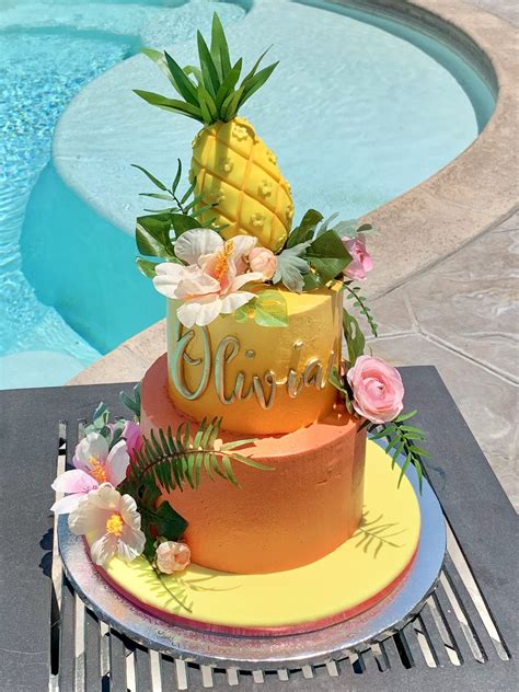 Hawaiian Theme Birthday Cake Hawaiian Theme Cakes Hawaii Birthday
