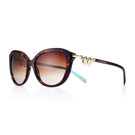 Return To Tiffany® Cat Eye Sunglasses In Tortoise And Tiffany Blue Acetate Cat Eye Sunglasses