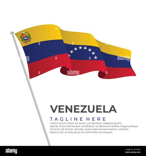 Template Vector Venezuela Flag Modern Design Vector Illustration Stock
