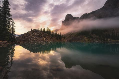 Sunrise Moraine Lake Photograph By Yongnan Li Fine Art America