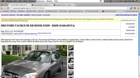 Craigslist Sarasota Fl