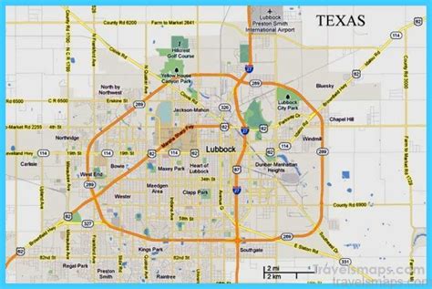 Map Of Lubbock Texas Travelsmapscom
