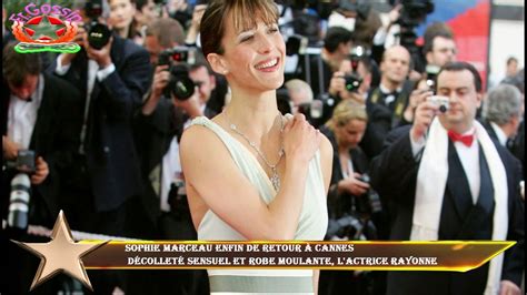 Sophie Marceau Enfin De Retour à Cannes Décolleté Sensuel Et Robe