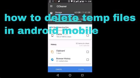 How To Delete Temp Files In Android Mobile Youtube