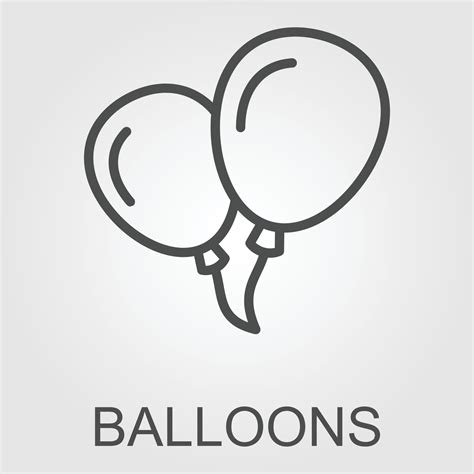 Balloon Icon Template Color Editable Balloon Symbol Vector Sign