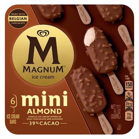 Magnum Mini Almond Ice Cream Bars Shop Bars And Pops At H E B