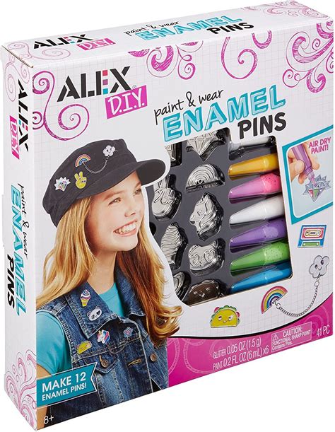 Alex Diy Paint And Wear Enamel Pins Kids Art And Craft Activity