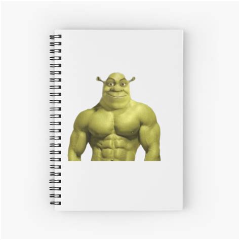 Shrek Meme Muscular Shrek Spiral Notebook For Sale By Uzino Redbubble