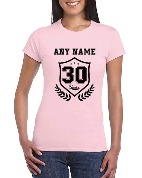 30th Birthday T Shirt For Women Add Name Age 30 Personalised T