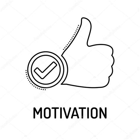 Icon Motivate Line Motivation Line Icon — Stock Vector © Garagestock