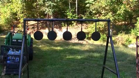 Steel target design and construction. MY Homemade swinging targets..and the Range Officer ...