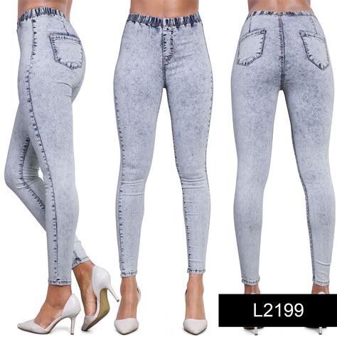 New Womens HIGH Waist Denim SEXY Skinny Leg Stretchy Jeans Sizes 6 8 10