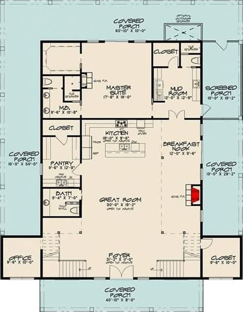 Two Story Bedroom Barndominium Inspired Country Home Floor Plan Sexiz Pix