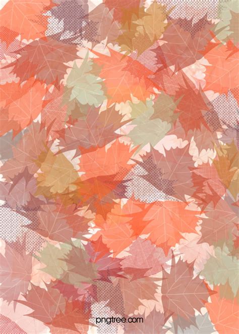 Autumn Fall Leaves Watercolor Tile Background Autumn