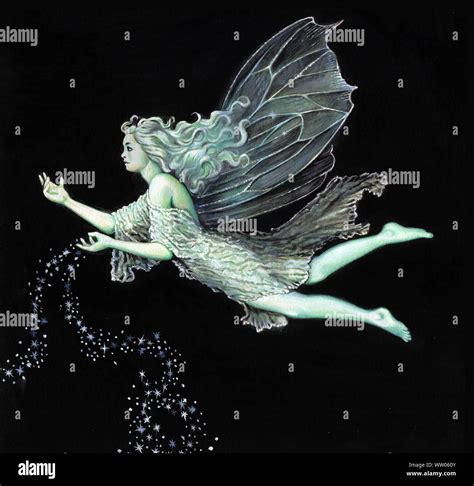 Fairy Flying And Sprinkling Fairy Dust Stock Photo Alamy