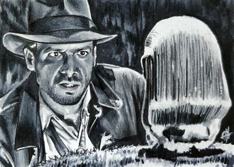 Indiana Jones Sketch Card Original Art Movies Etsy