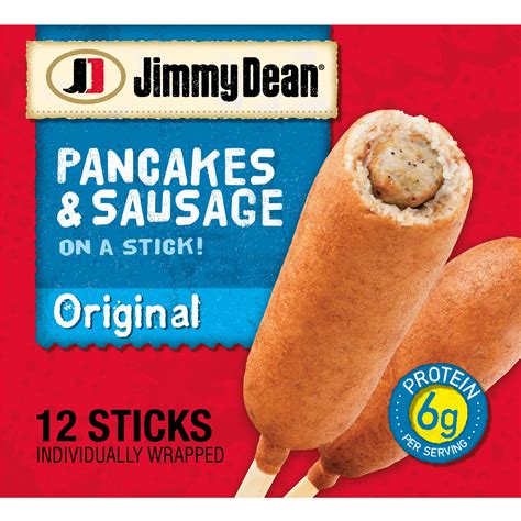jimmy dean original pancakes and sausage on a stick 30 oz 12 count frozen