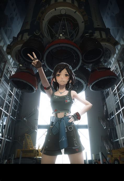 2k Free Download T5 Anime Girls Science Fiction Rocket Science