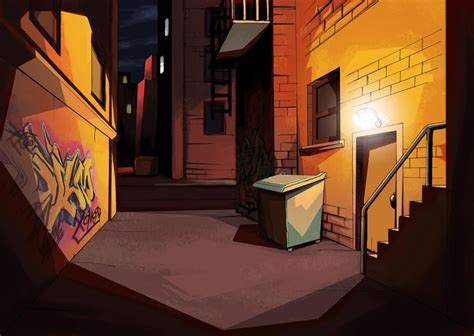 Alley Way Background By Frikxnel On Deviantart City Cartoon City