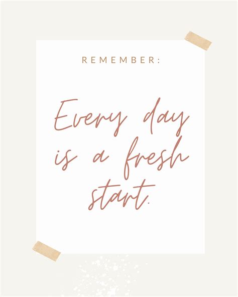 Everyday Is A Fresh Start Inspirational Quote Wall Decor Etsy Australia