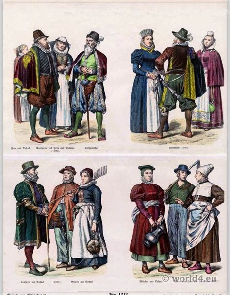 German Costumes 16th Century German Costume Medieval Germany