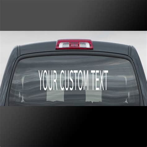 Personalised Custom Rear Window Car Stickers Vinyl Name Lettering