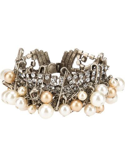 Tom Binns Pearl Safety Pin And Crystal Small Bracelet Small Bracelets Jewelry Design Women