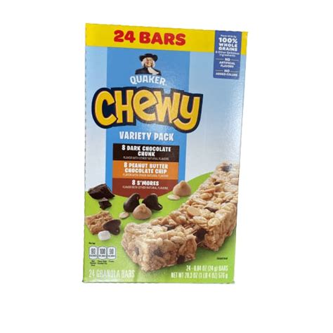 Quaker Chewy Granola Bars 3 Flavor Variety Pack 24 Pack 203 Oz