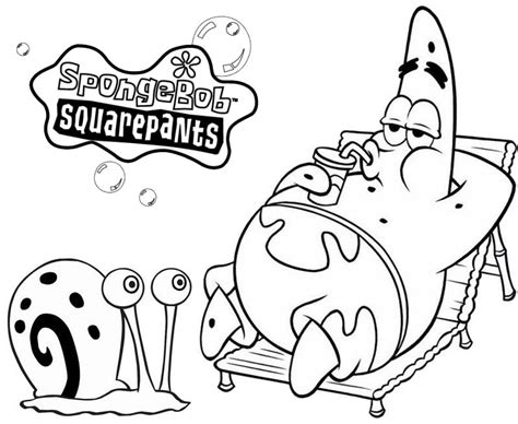 Explore 623989 free printable coloring pages for your kids and adults. Patrick Star and Gary Coloring Page