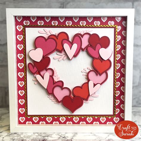 Beautiful Love Heart Paper Wreath For Valentines Day Craft With Sarah