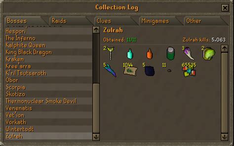 Zulrah Complete Collection Log Released ~3k Kc R2007scape