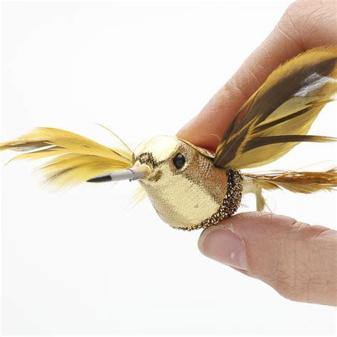 Glitzy Gold Artificial Hummingbirds Artificial Birds Nests Floral