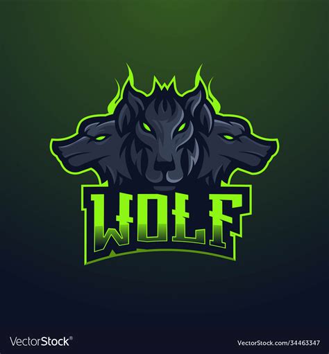 Wolf Gaming Logo Royalty Free Vector Image Vectorstock