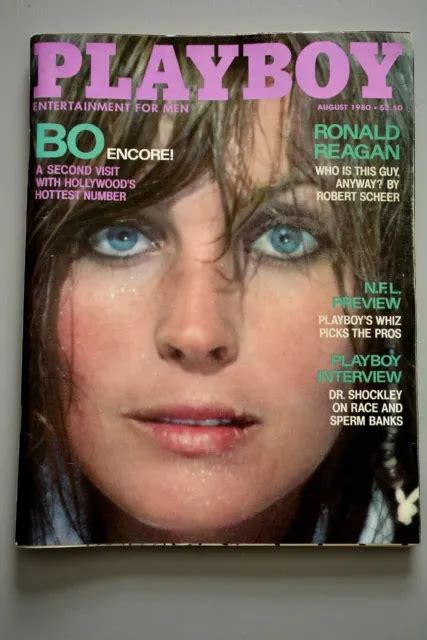 VINTAGE 1980 AUGUST Playboy Magazine Bo Derek Victoria E Cooke Girls