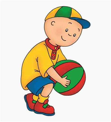 More Caillou Pictures Caillou Holding A Ball Free Transparent